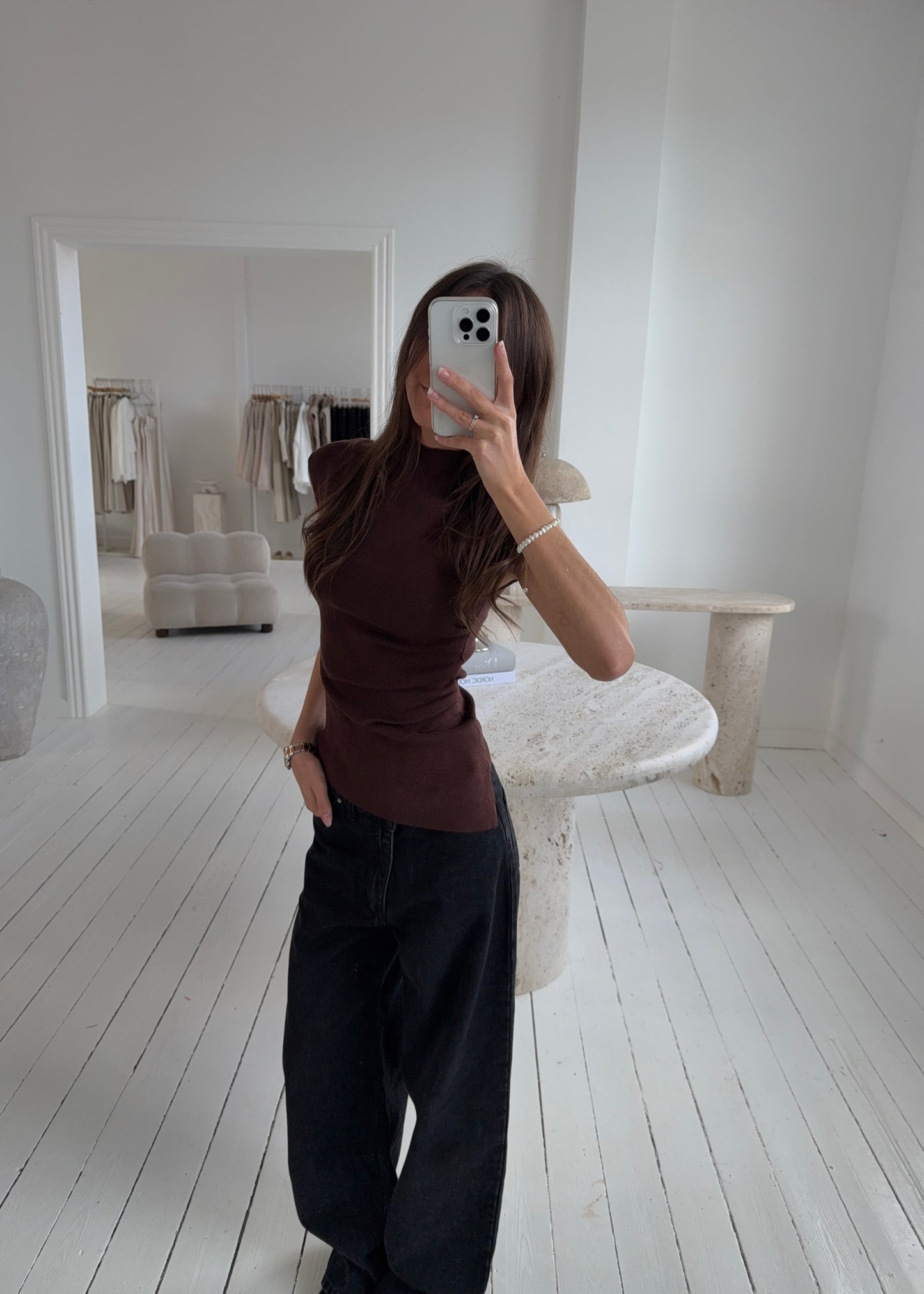 LEONORA TOP - Brun