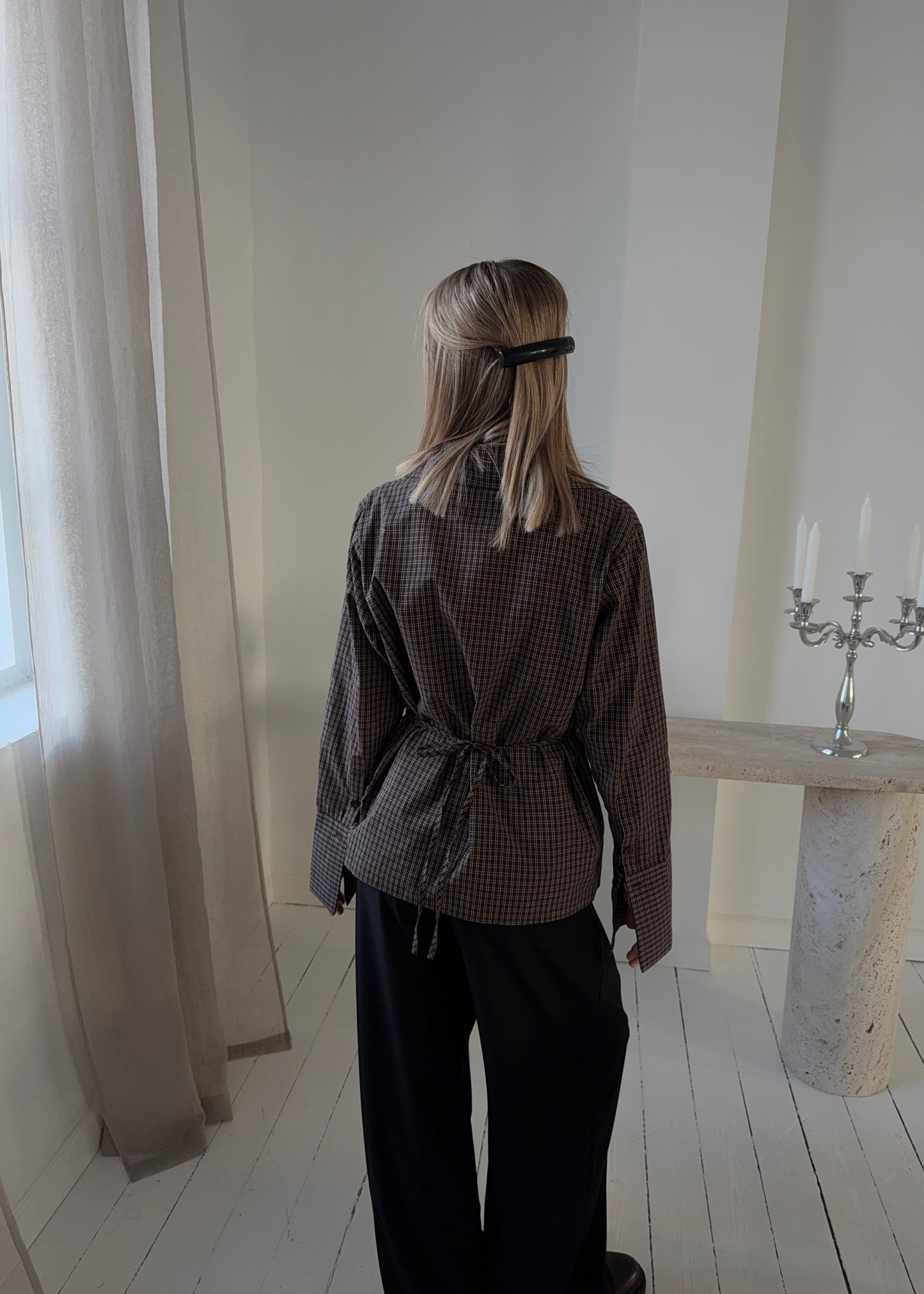 ROSA FITTED SHIRT - Brun