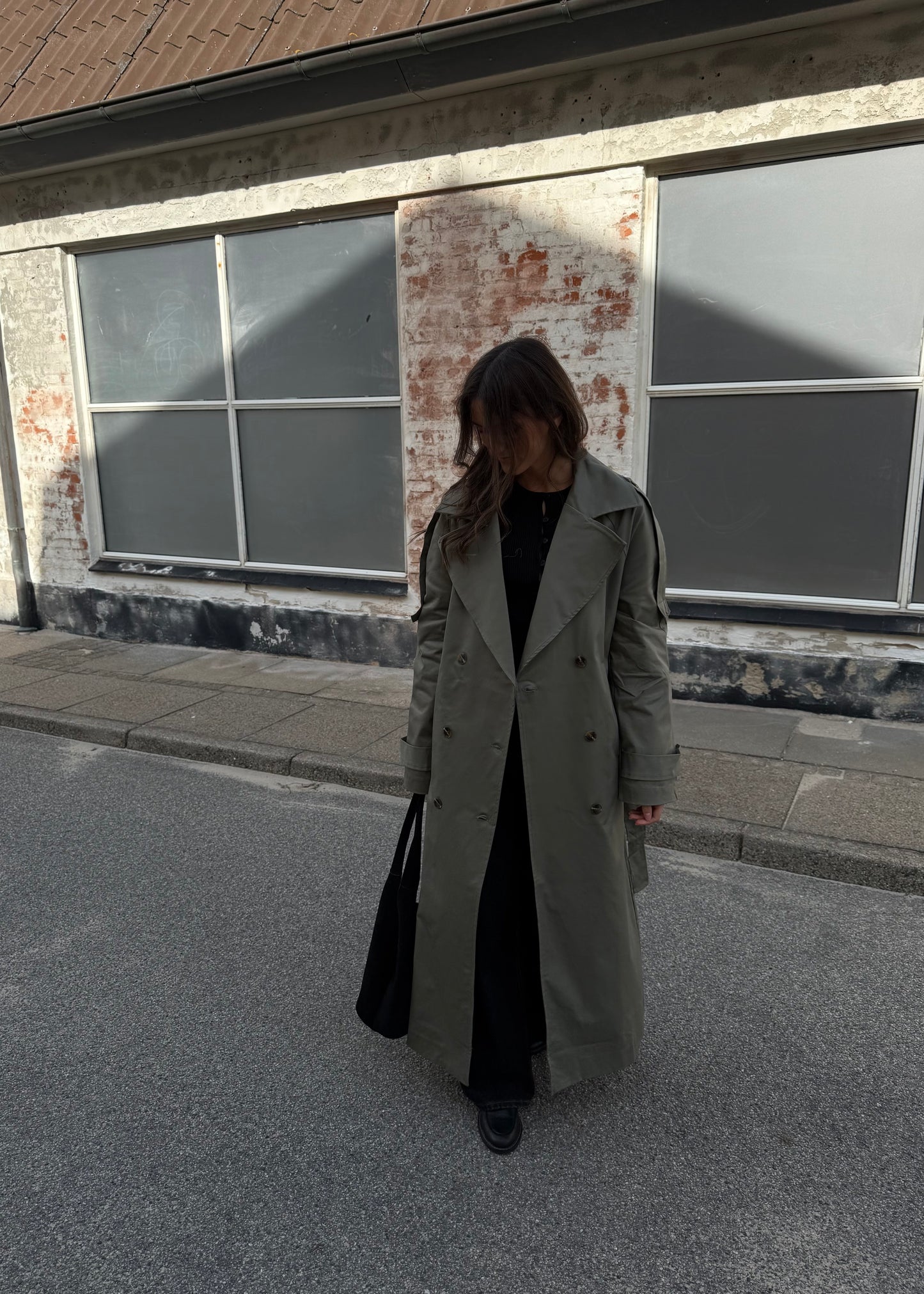 Long-MAGDA Trenchcoat - Grøn