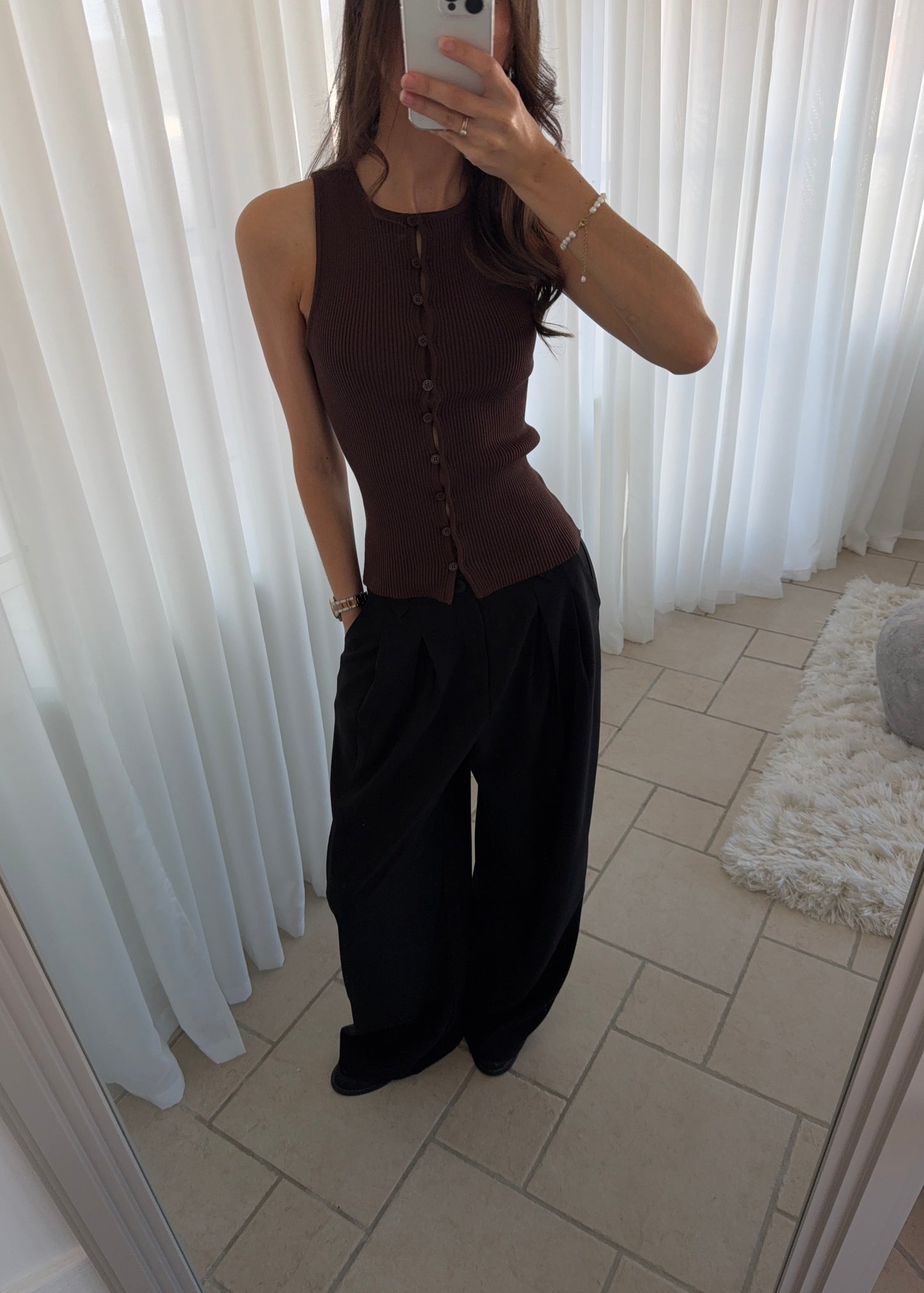 ANDREA TOP - Brun