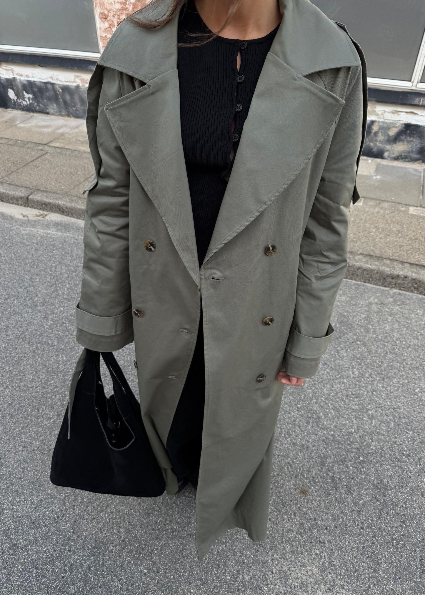 Long-MAGDA Trenchcoat - Grøn