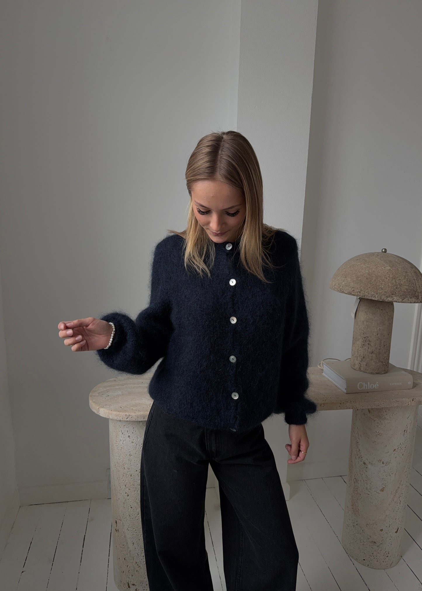 Mohair-MAGDA Cardigan - Navy
