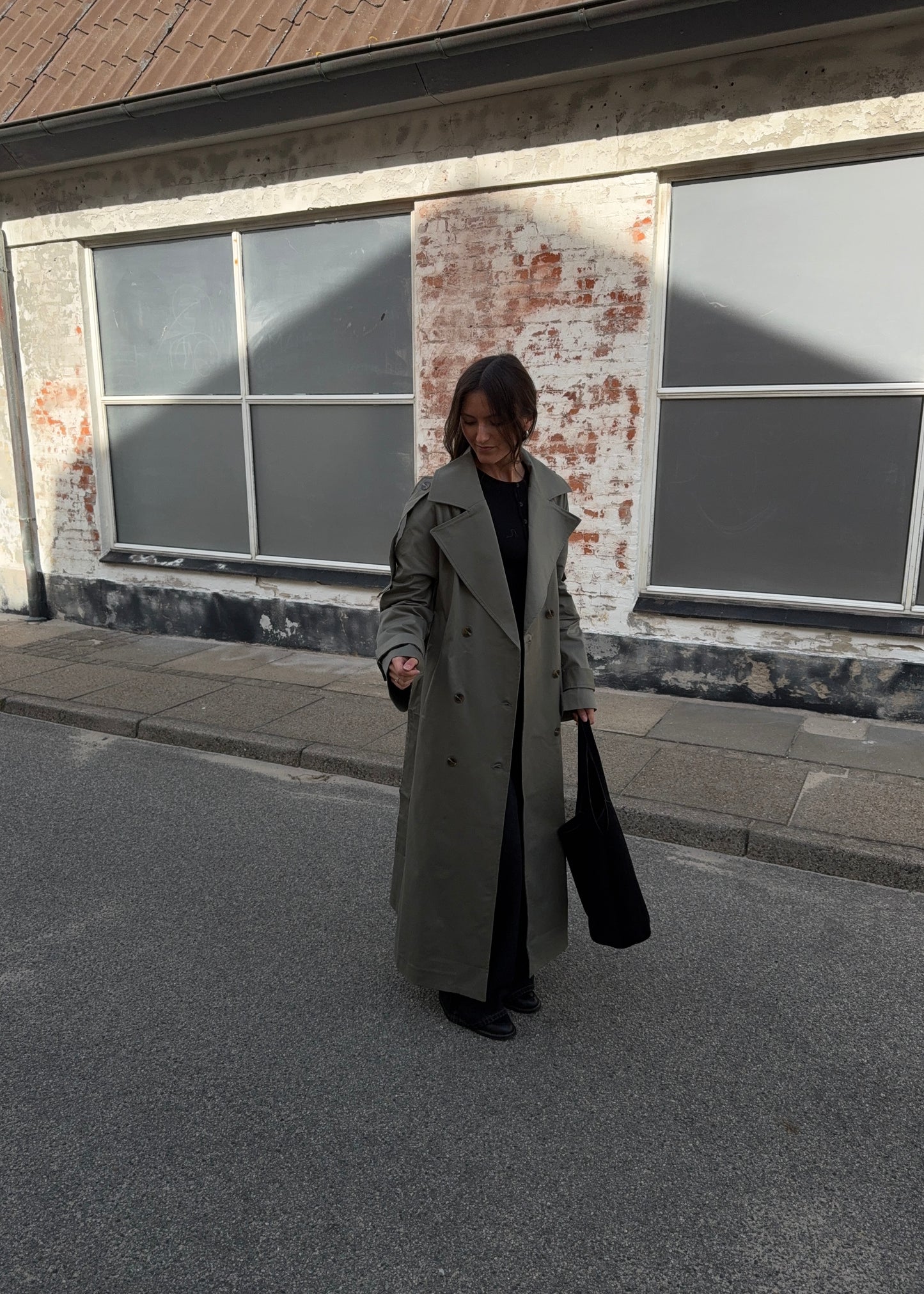 Long-MAGDA Trenchcoat - Grøn