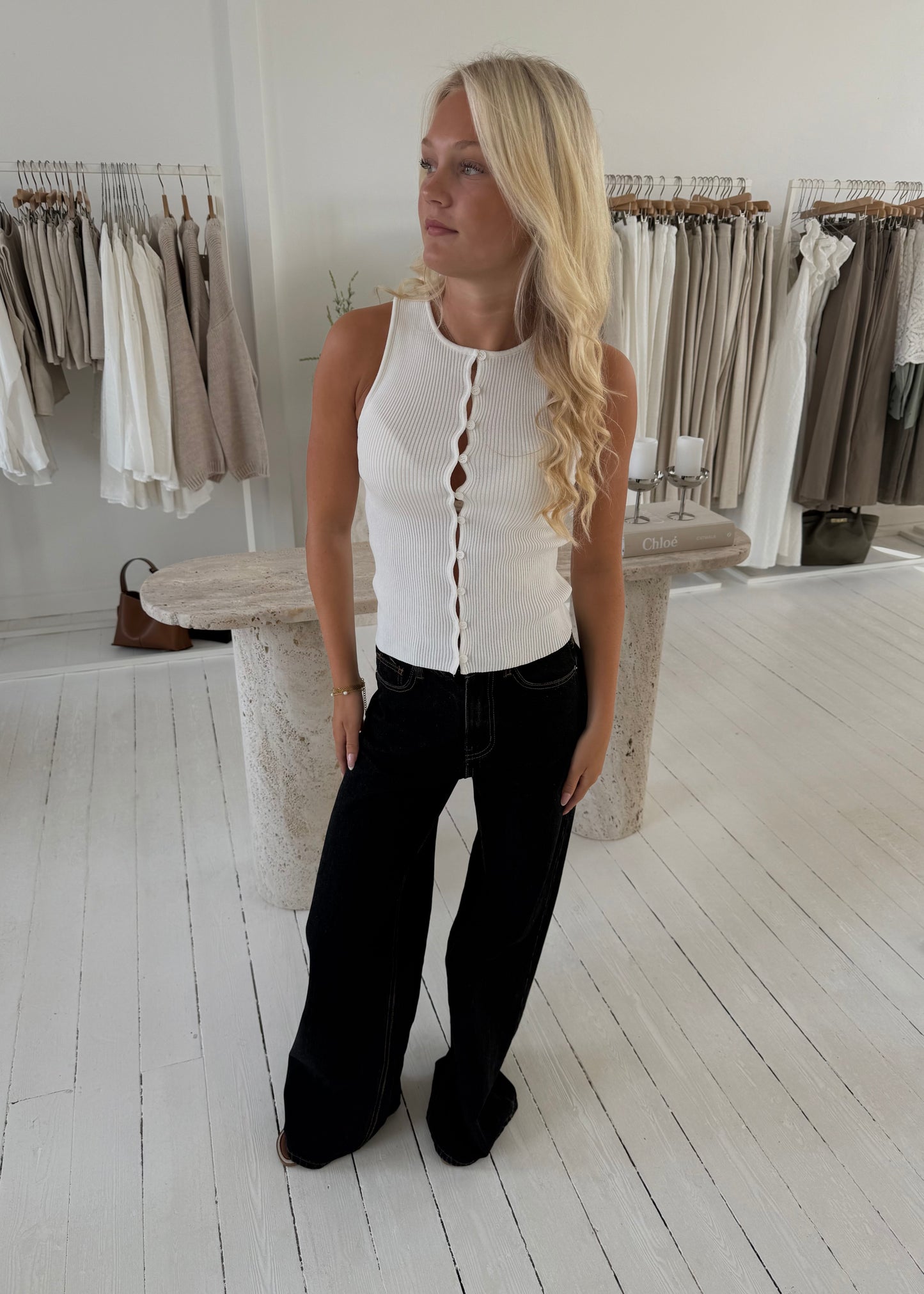 ANDREA TOP - Hvid