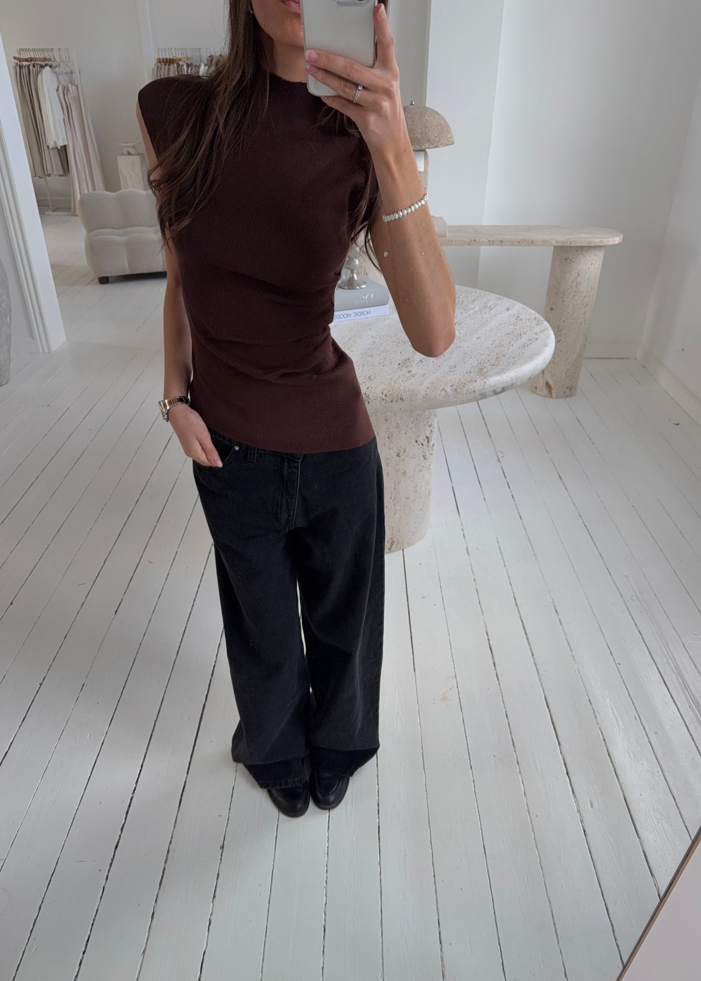 LEONORA TOP - Brun