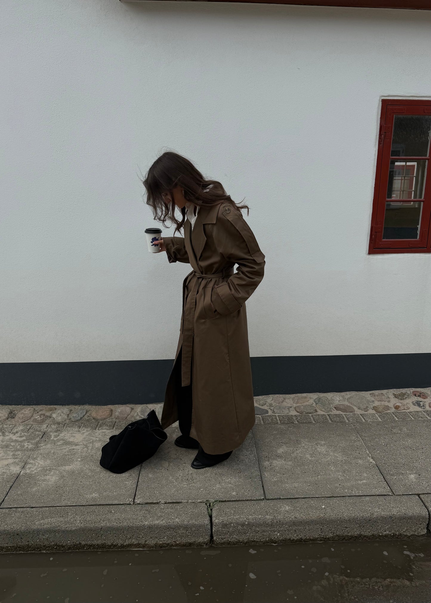 Long-MAGDA Trenchcoat - Brun
