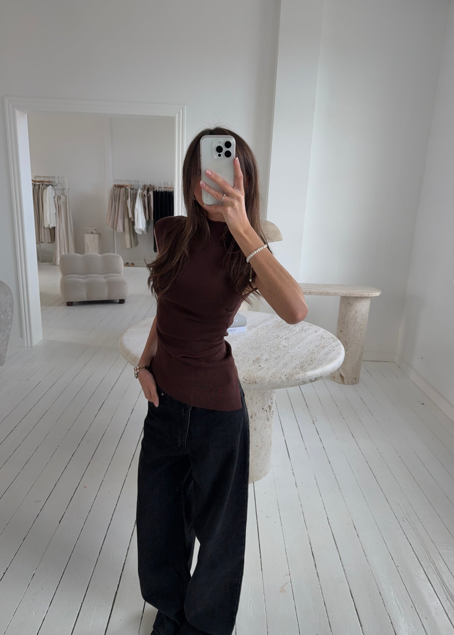 LEONORA TOP - Brun