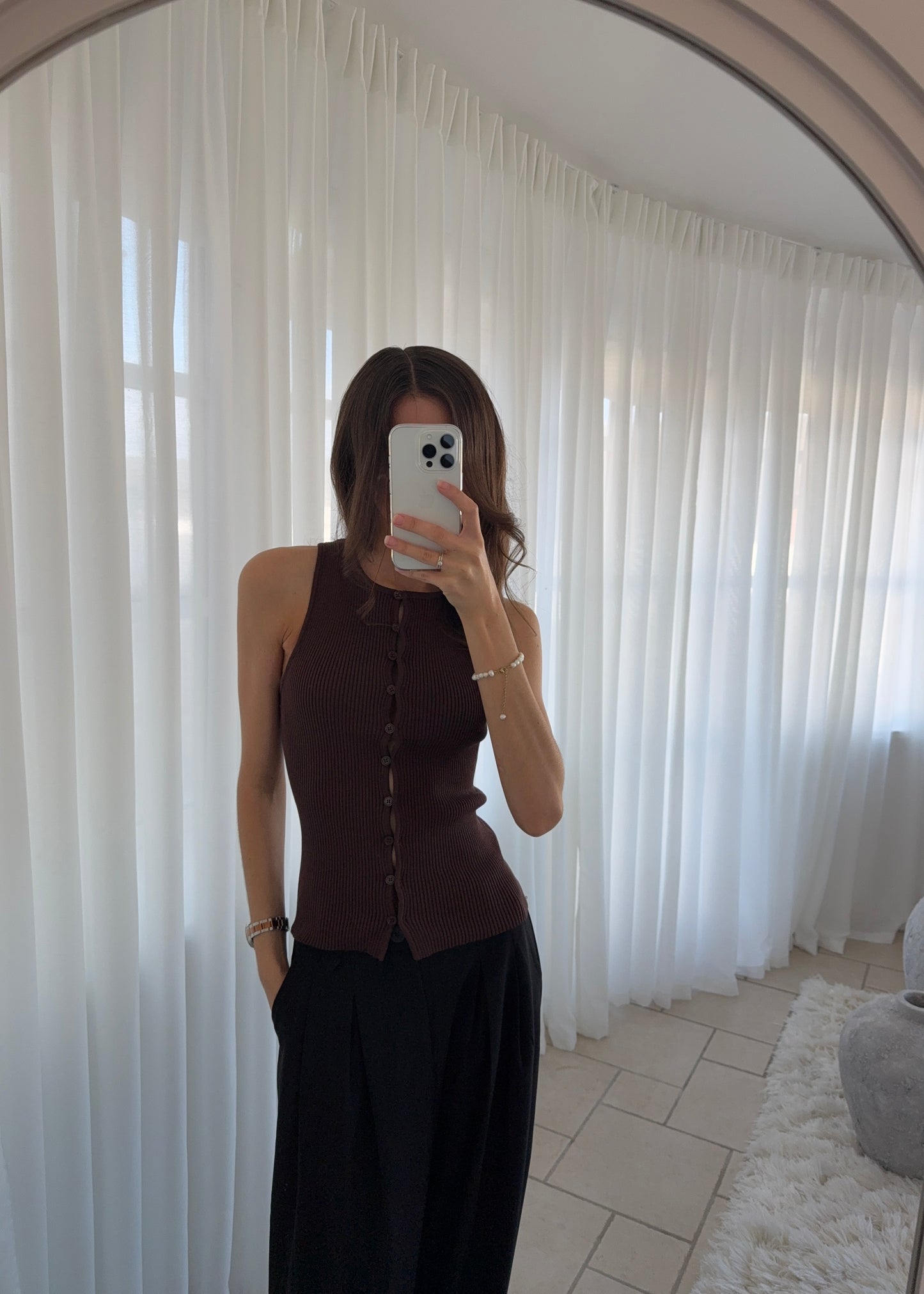 ANDREA TOP - Brun