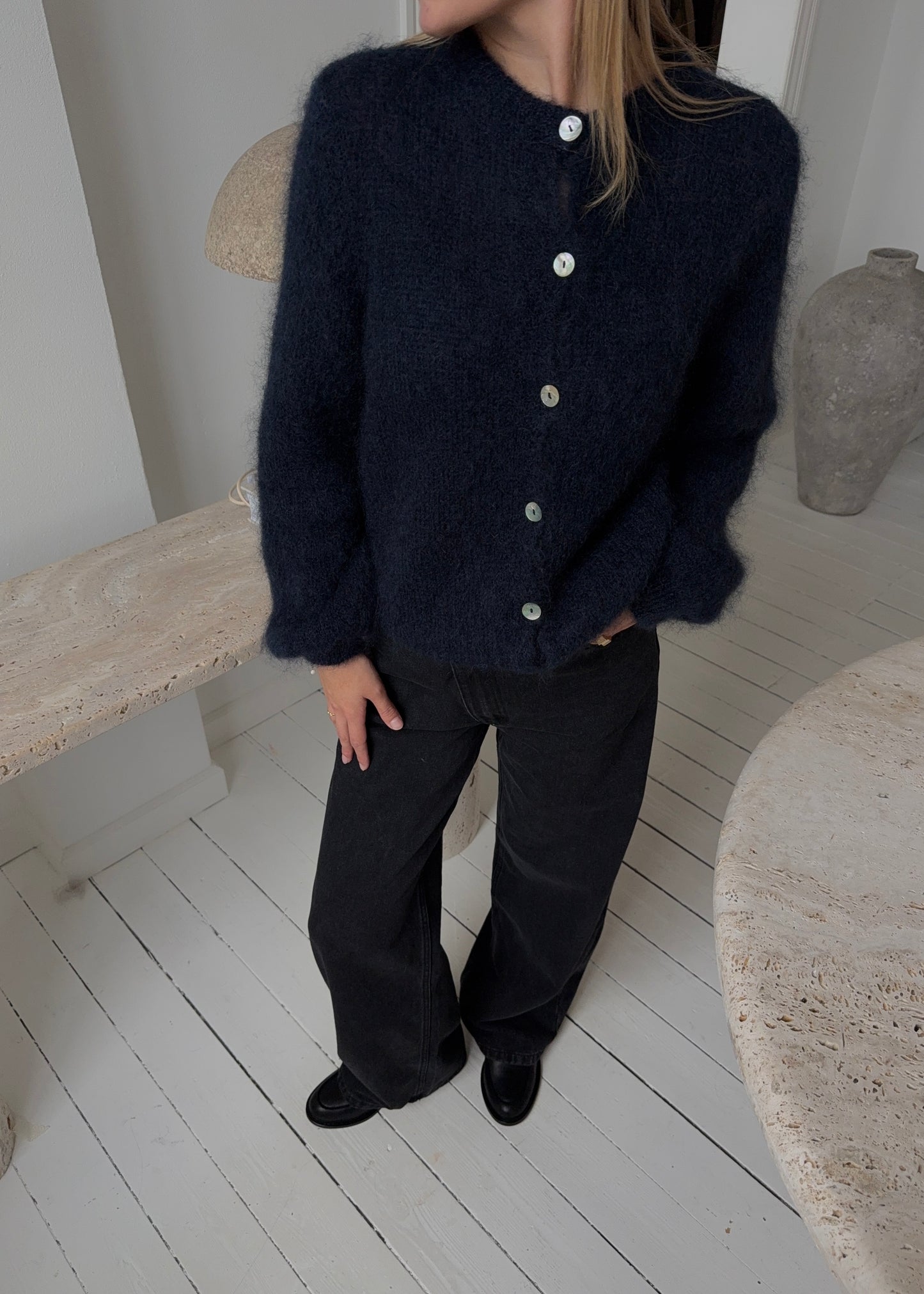 Mohair-MAGDA Cardigan - Navy