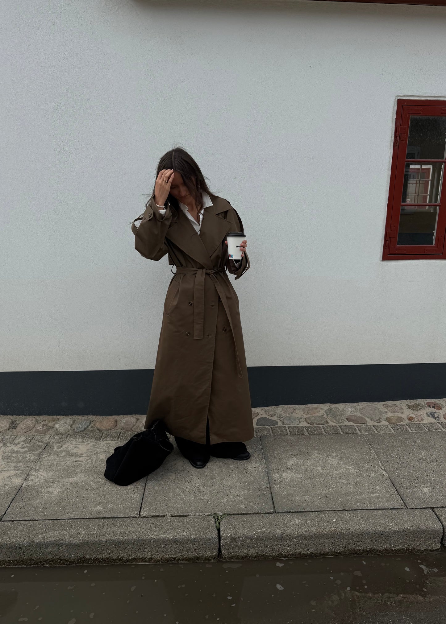 Long-MAGDA Trenchcoat - Brun