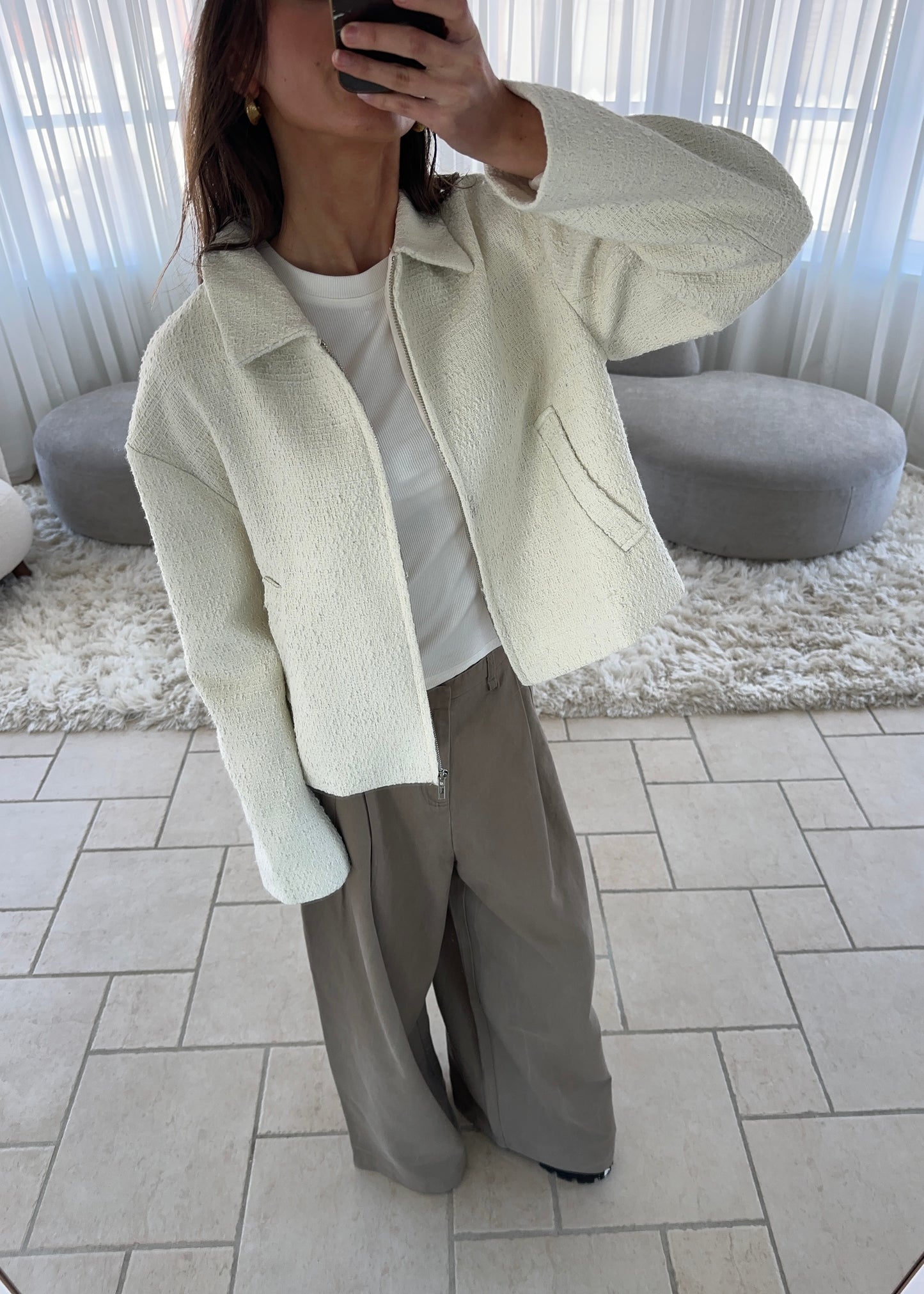 ASTA BOMBER JACKET - Cream