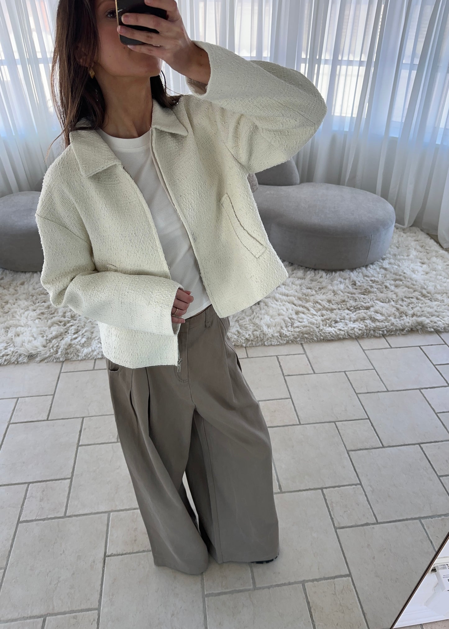 ASTA BOMBER JACKET - Cream