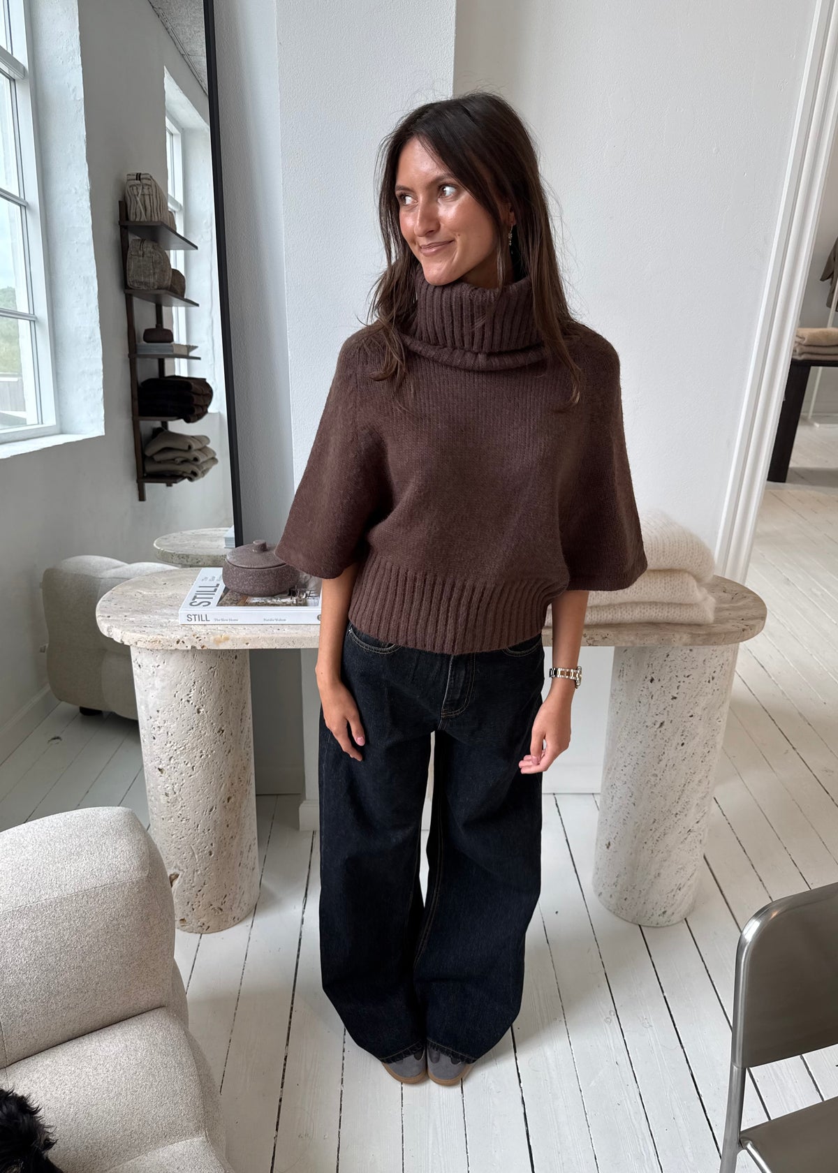 STELLA SWEATER - Brun