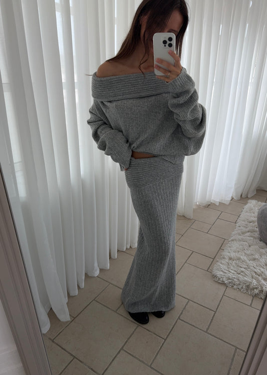 FILIPPA KNITSKIRT - Grå
