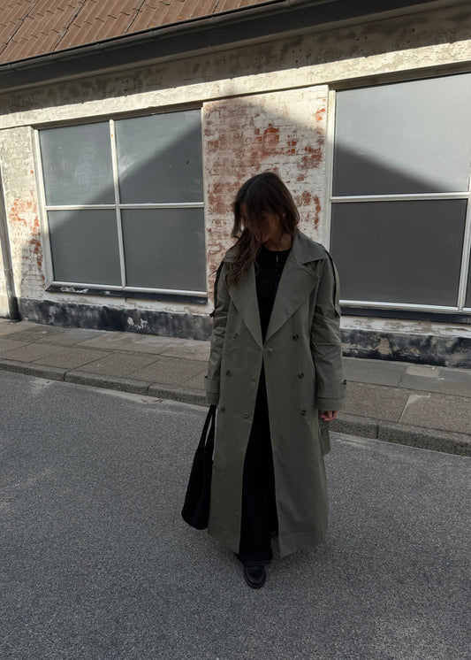 Long-MAGDA Trenchcoat - Grøn