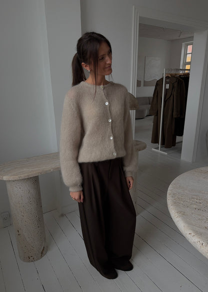 Mohair-MAGDA Cardigan - Beige