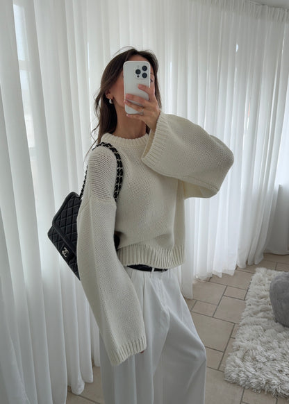 Bella-MAGDA Sweater - Hvid