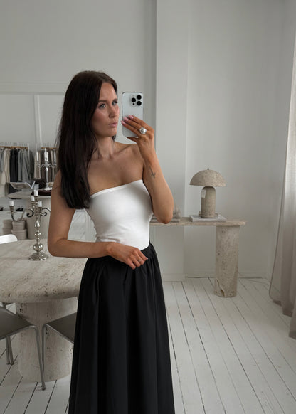 OPHELIA MAXI SKIRT - Sort