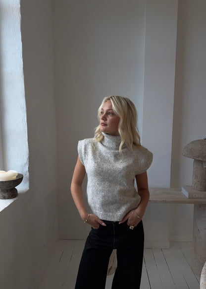 Strik-MAGDA Vest - Grå