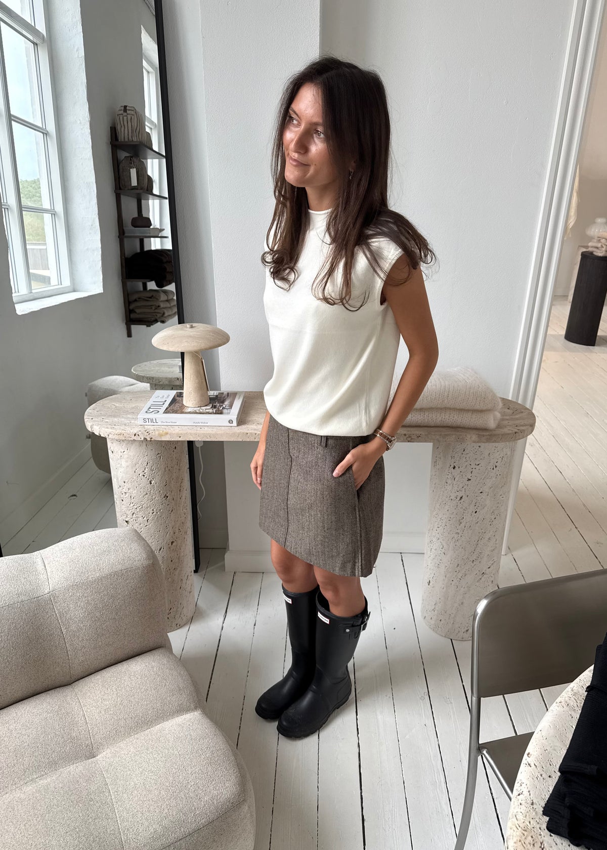 ALBA SKIRT - Brun