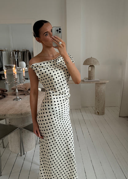 OLINE KJOLE - Sort/Hvid