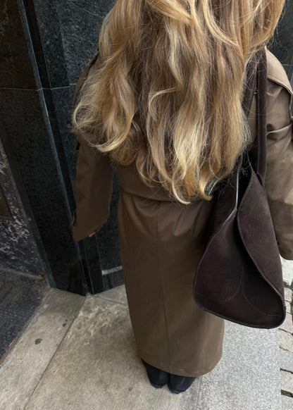 Long-MAGDA Trenchcoat - Brun