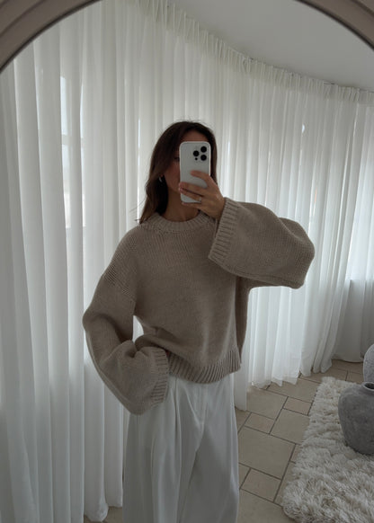 Bella-MAGDA Sweater - Beige