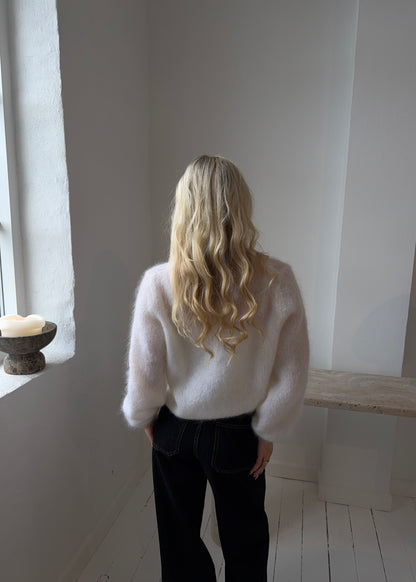Mohair-MAGDA Cardigan - Hvid