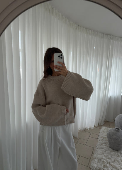Bella-MAGDA Sweater - Beige