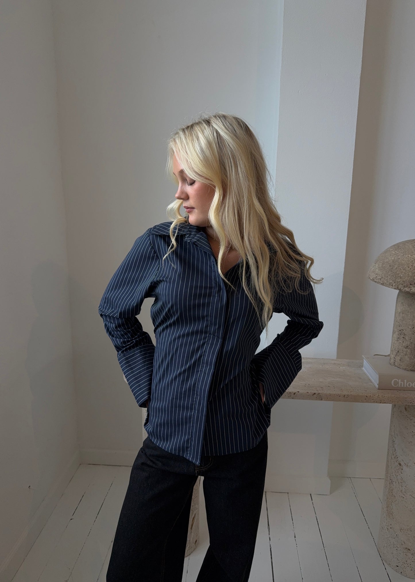 ROSA FITTED SHIRT - Navy