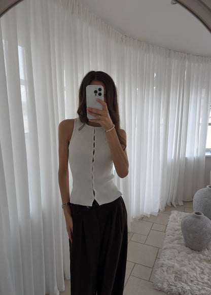 ANDREA TOP - Hvid