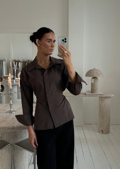 ROSA FITTED SHIRT - Brun