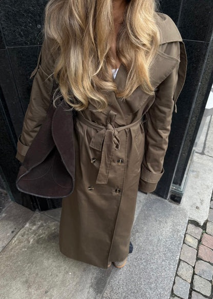 Long-MAGDA Trenchcoat - Brun
