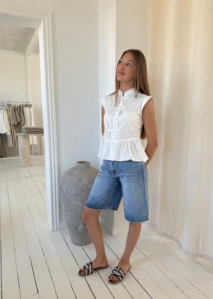 MYNTE TOP - Hvid