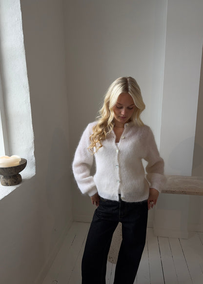 Mohair-MAGDA Cardigan - Hvid