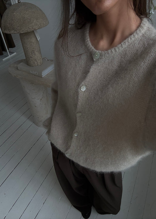 Mohair-MAGDA Cardigan - Beige