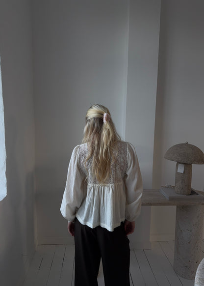 MAGDA SKJORTE - Råhvid