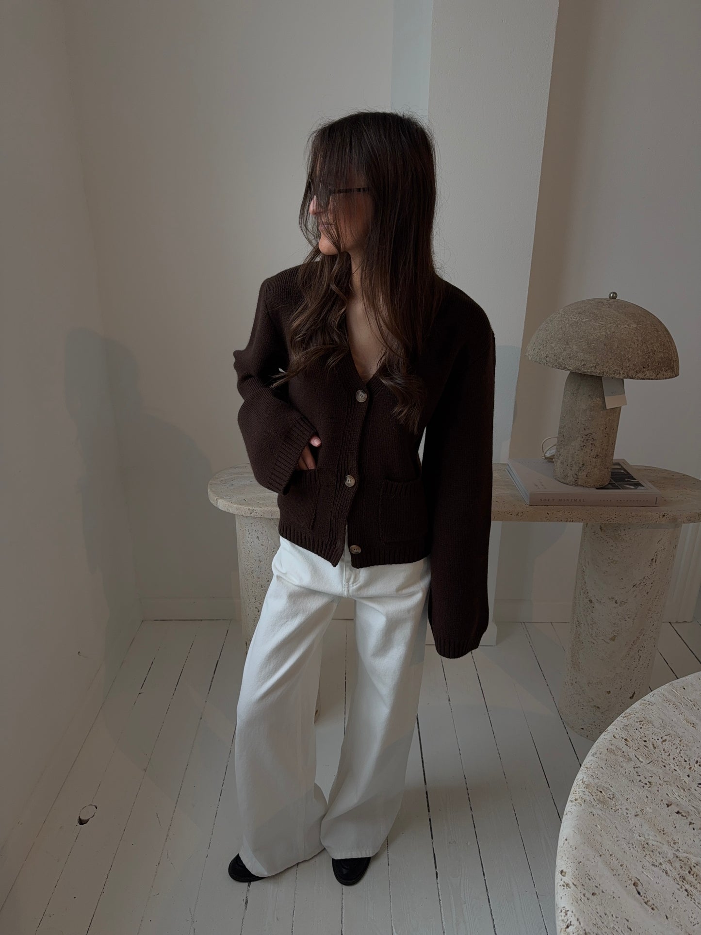 Elma-MAGDA Cardigan - Brun