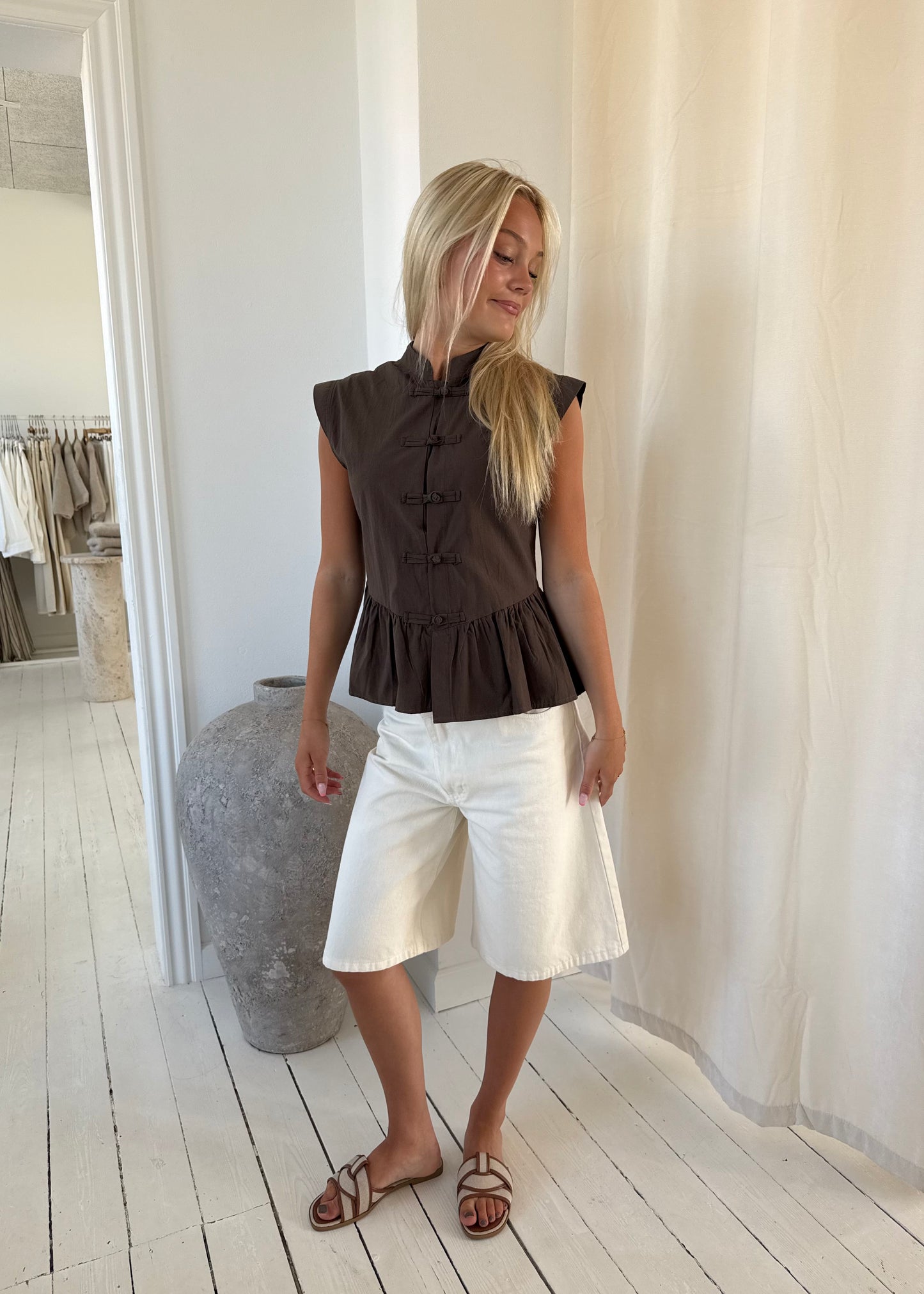 MYNTE TOP - Brun