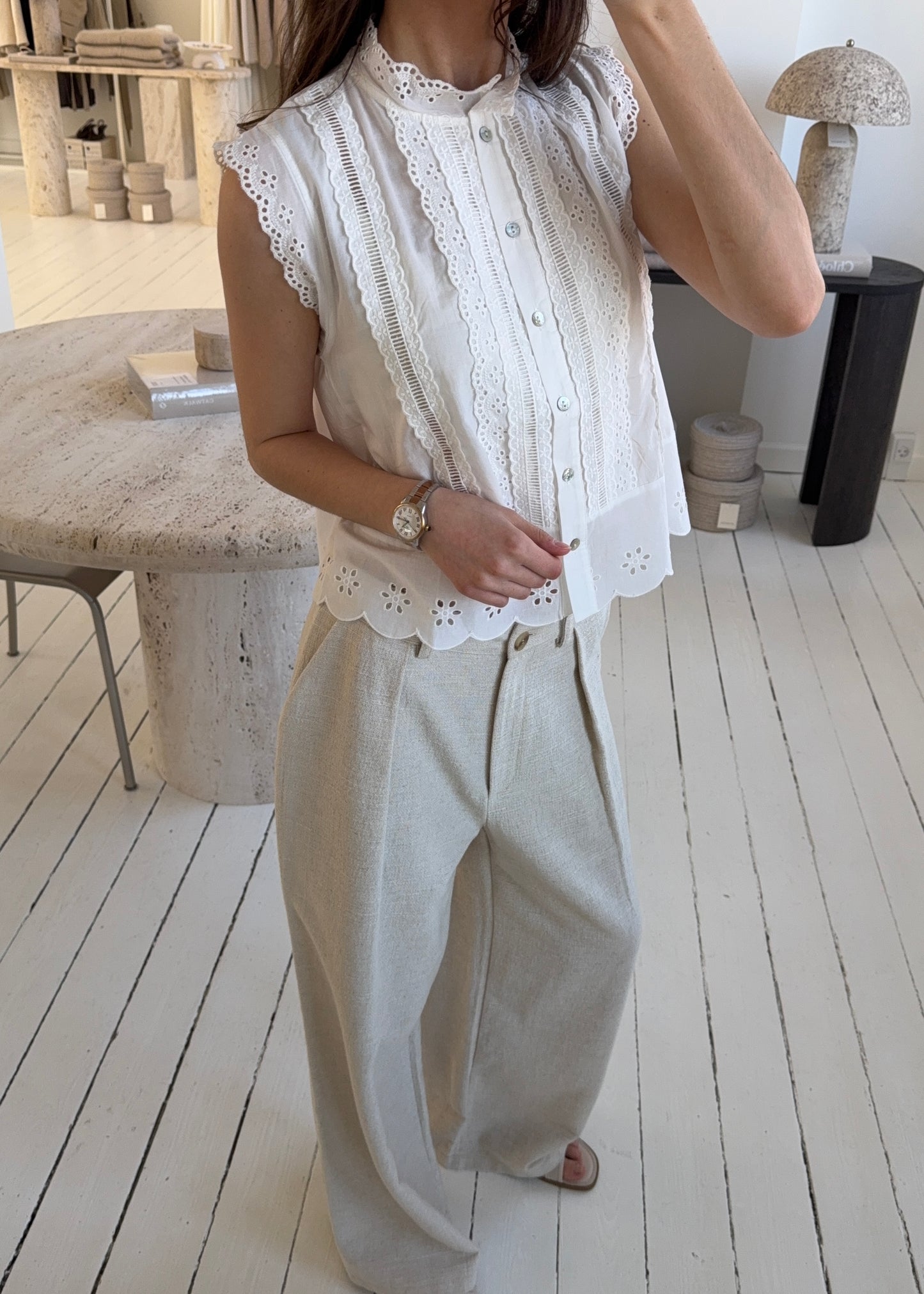 Lily-MAGDA Top - Hvid