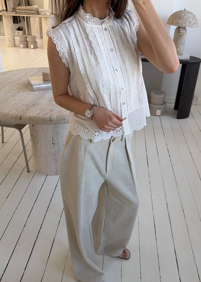 Lily-MAGDA Top - Hvid