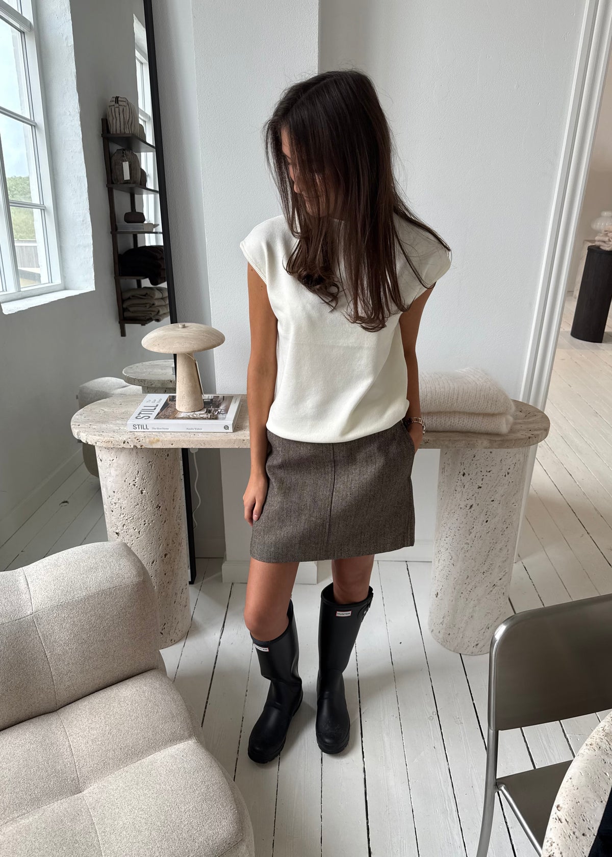 ALBA SKIRT - Brun