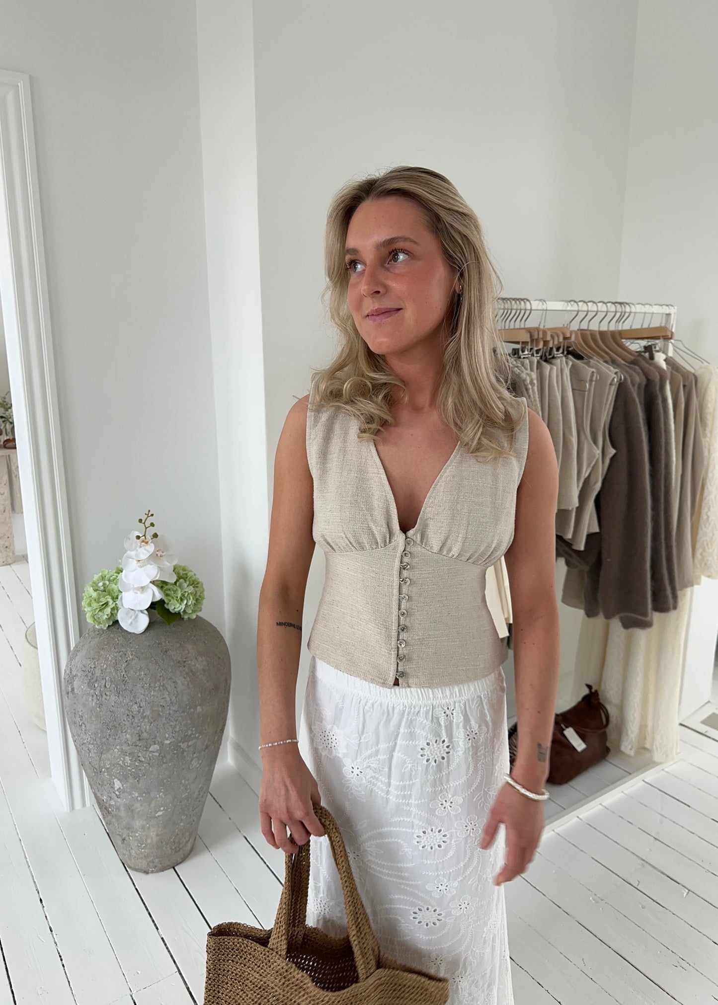 Feline Top - Beige