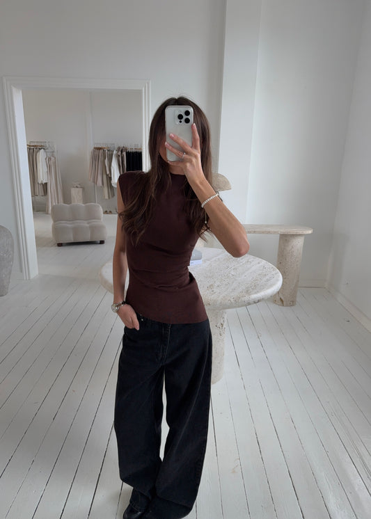 LEONORA TOP - Brun