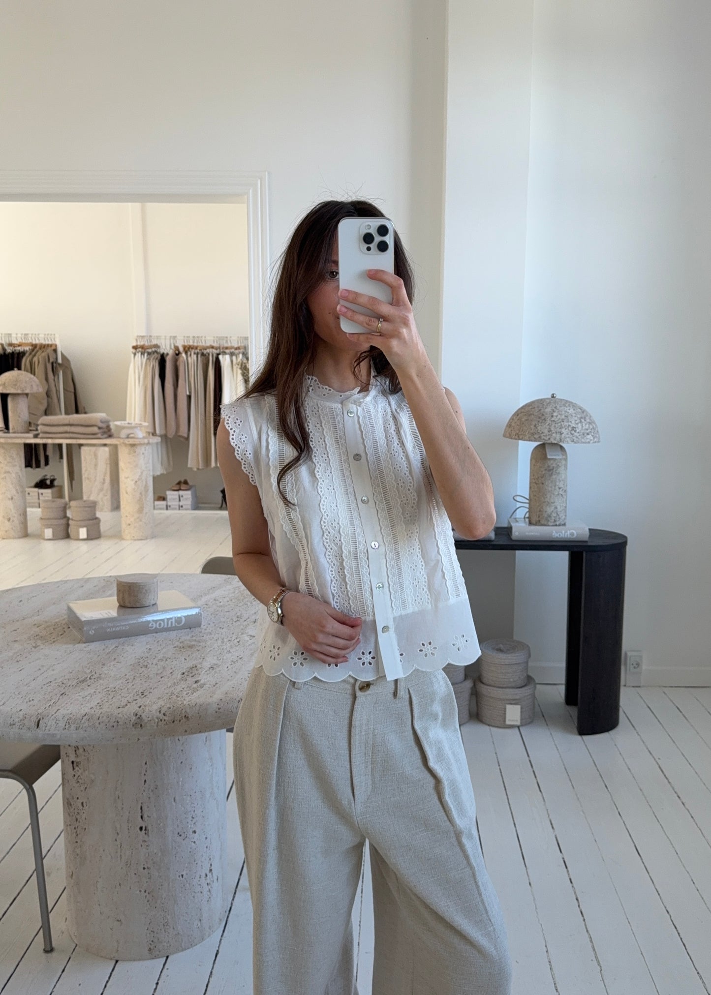 Lily-MAGDA Top - Hvid