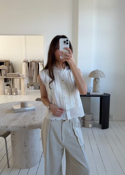 Lily-MAGDA Top - Hvid