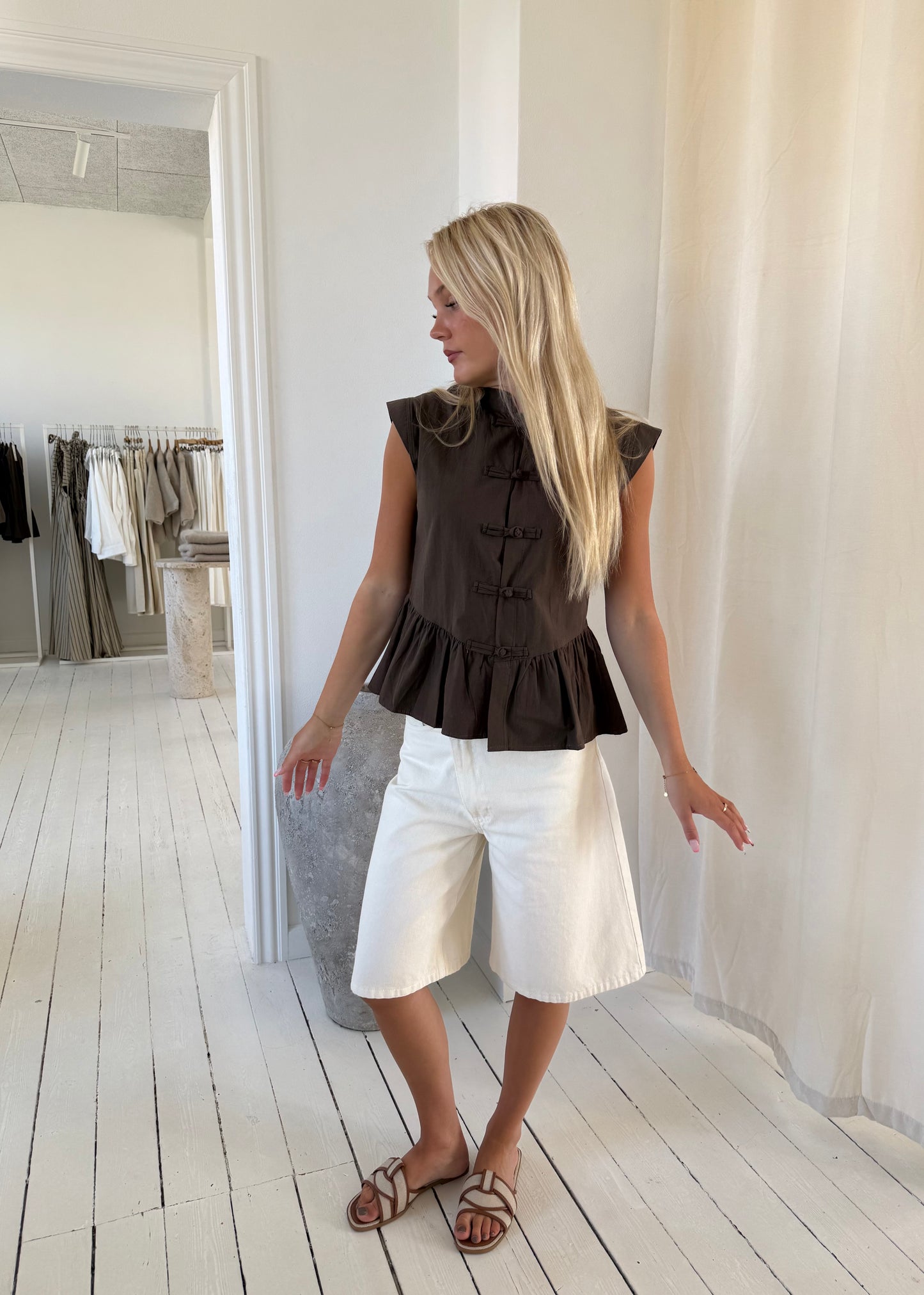 MYNTE TOP - Brun
