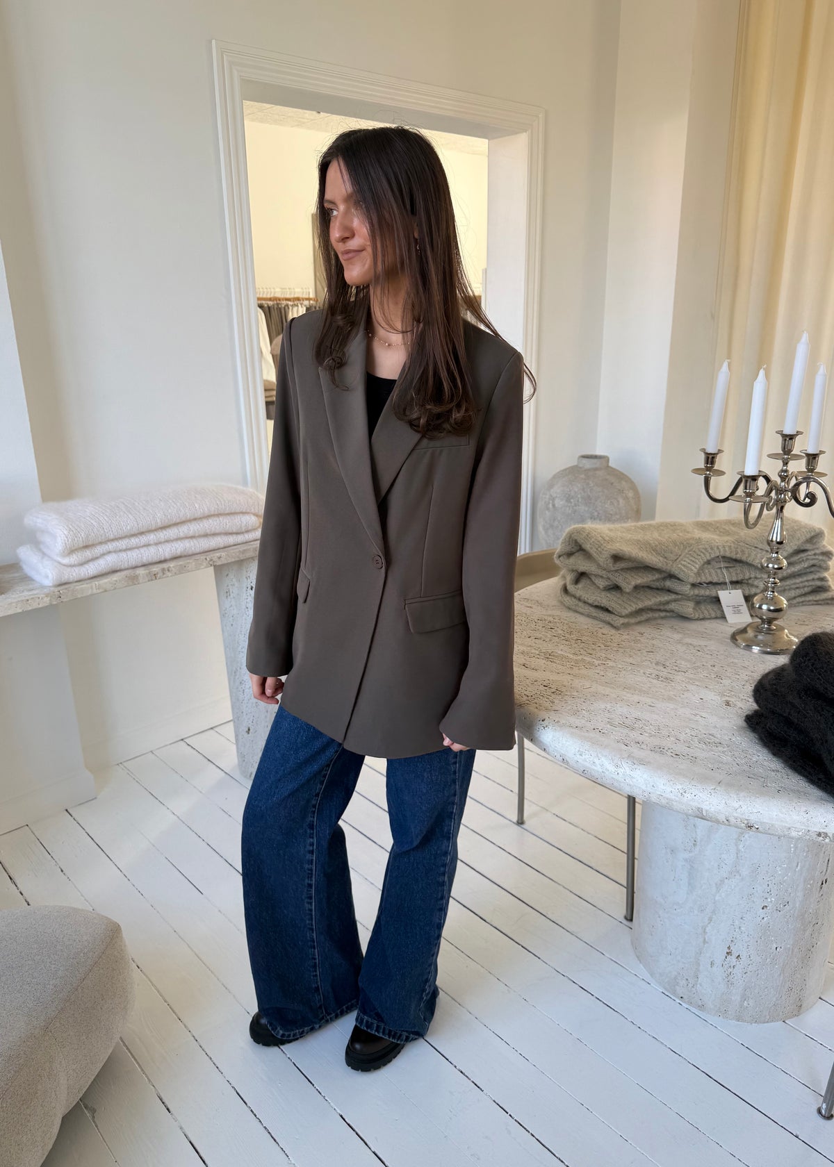 MANDI BLAZER - Brun