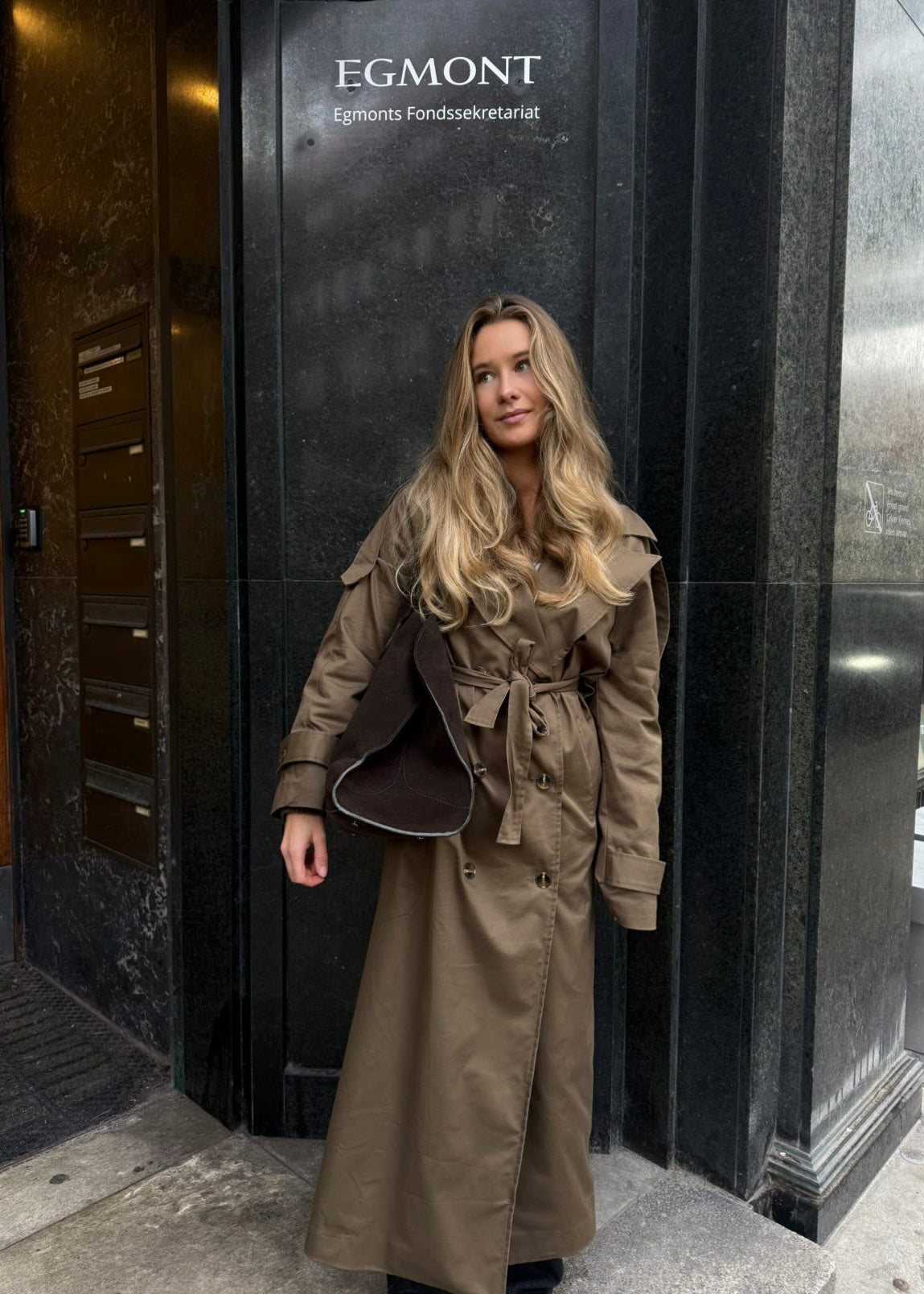 Long-MAGDA Trenchcoat - Brun