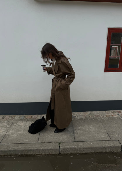 Long-MAGDA Trenchcoat - Brun